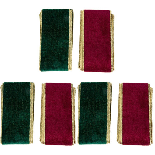 Weihnachtsgeschenkband Flock Material Bunt DIY Deko Schleifen 1