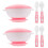 2Ensembles Bols Rose Avec Grande Surface Anti-Renverse 5
