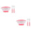 2Ensembles Bols Rose Avec Grande Surface Anti-Renverse 6