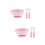 2Ensembles Bols Rose Avec Grande Surface Anti-Renverse 7