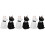 6Pcs Ceramic Dog Salt Shakers Kitchen Spice Containers Assorted Color 5