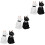 6Pcs Ceramic Dog Salt Shakers Kitchen Spice Containers Assorted Color 6