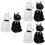 6Pcs Ceramic Dog Salt Shakers Kitchen Spice Containers Assorted Color 7