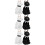 6Pcs Ceramic Dog Salt Shakers Kitchen Spice Containers Assorted Color 9