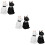 6Pcs Ceramic Dog Salt Shakers Kitchen Spice Containers Assorted Color 10