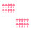 20Pcs Red Plastic Pet Feeding Scoop Easy Clean Pet Grain Spoon 6