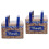 2Pcs Blue Handheld Metal Cookie Gift Tin Practical Storage Box 3