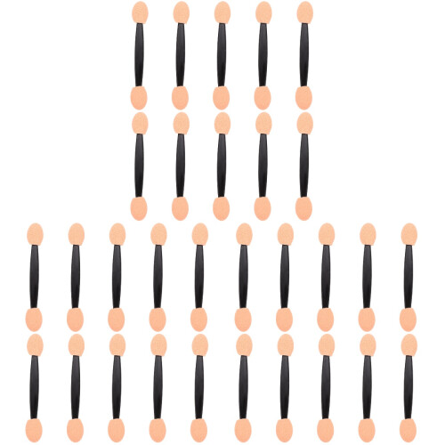 300Pcs Double-Ended Black Sponge Eyeshadow Stick Makeup Cosmetic Tool 1