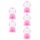 5Pièces Distributeur Bonbons Rose Pour Enfants 5