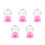 5Pièces Distributeur Bonbons Rose Pour Enfants 6
