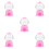 5Pièces Distributeur Bonbons Rose Pour Enfants 7