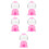5Pièces Distributeur Bonbons Rose Pour Enfants 8