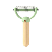 Escova de Ancinho para Subpêlo Pentes para Desmatar Gatos para Cuidar de Gatos de Pêlo Comprido Ancinho de Dupla Face para Subpêlo Ancinho para