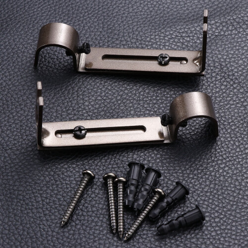 Aloha2PCS19.05mm Support de tringle à rideaux réglable (Café) 1