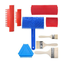 Wood Grain Tool,9Pcs Fake Wood Grain Roller Paint Brushes Graining Tool Paint Like Wood DIY Painting Tools