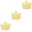 3Pcs Durable Yellow Ceramic Pudding Bowls Multipurpose Baking Bowls 5