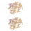 400 Pcs Diy Buttons Wallet Punk Purple 5