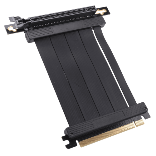 PCIe 4.0 16x Riser Cable, 90 10cm GPU Extension Cable, Black – Compatible with PCIe 4.0 1