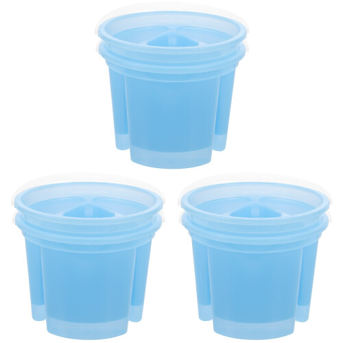 6Pcs Multi-Use Artist Brush Basins Blue Plastic Painting Containers 1