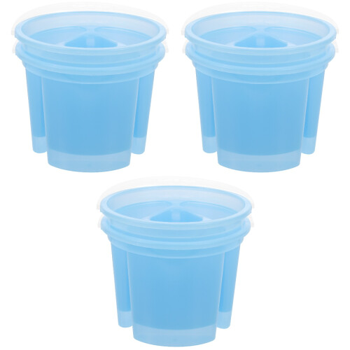 6Pcs Multi-Use Artist Brush Basins Blue Plastic Painting Containers 2