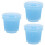 6Pcs Multi-Use Artist Brush Basins Blue Plastic Painting Containers 6
