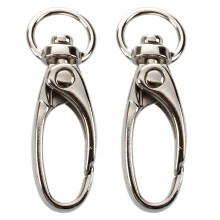 20 Pcs D Swivel Trigger Clips Hooks Metal Key Lobster Clasps