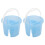 6Pcs Multi-Use Artist Brush Basins Blue Plastic Painting Containers 11