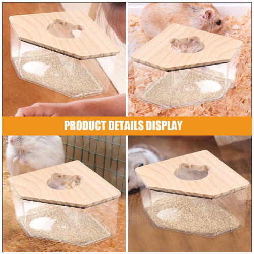 Clear Acrylic Hamster Sand Bath Container Durable and Smooth for Storage and Bathing 1