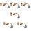 6Pièces Flacons Roll-on Verre Et Bambou 10