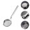 2Pcs Practical Stainless Steel Strainer Spoon Silver Oil Filter Ladle 10