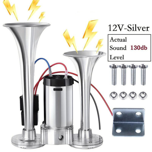 12V Συνδεδεμένη ηλεκτρική κόρνα με διπλό σωλήνα, σχεδιασμός υψηλής ισχύος, εύκολη 1