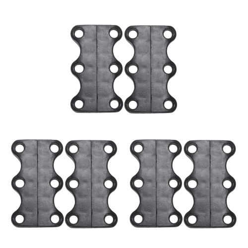 Magnetic Shoe Closure Fast Shoelace Closing 3 Pair (Black)