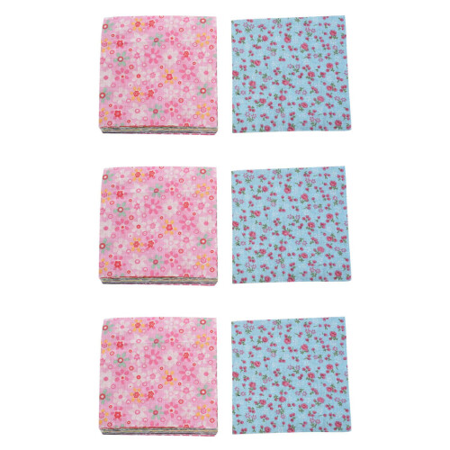 300Pcs 10X10cm Square Floral Cotton Fabric Patchwork Cloth for DIY  Sewing