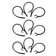 9 Pcs Main Libre 5.5mm Trou Noir Plastique Crochet D'Oreille pour Ecouteurs