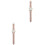 2Pcs Pink Adjustable Strap Wrist Watch Stylish Casual Accessory 2