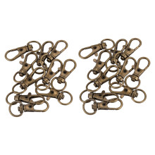 20Pcs Metal Clasp Swivel Trigger Clips Snap Hooks Key Ring Bags DIY Copper