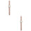2Pcs Pink Adjustable Strap Wrist Watch Stylish Casual Accessory 5