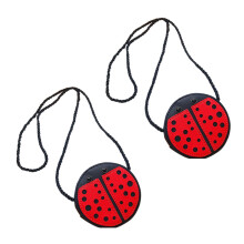 2X Ladybug Cute Children's Shoulder Bag Personality Wild Purse Accessories Bag