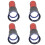 4Pcs Portable Egg Candler Lamp Cold Light for Egg Incubator Red 4