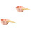 2Pcs Pink Household Ceramic Dessert Bowls with Handle for Snacks 5