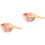 2Pcs Pink Household Ceramic Dessert Bowls with Handle for Snacks 6