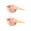 2Pcs Pink Household Ceramic Dessert Bowls with Handle for Snacks 7