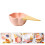 2Pcs Pink Household Ceramic Dessert Bowls with Handle for Snacks 10
