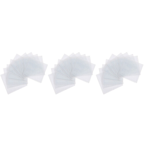 30Pcs Clear Plastic Card Sleeves Parking Permit Holders White 2