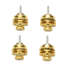 4 Pezzi Antiscivolo Chitarra Tracolla Chitarra Cinture Fibbia Pulsante Filo per Chitarra Acustica Basso Elettrico Parti Della Cinghia Accessori-Oro
