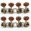 8X 2R2L Metallo Ukulele Locking String Guitar Tuner Pirolo Machine  con Pioli Marroni 2