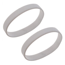 2X Bande de La Poignet Bracelet En Silicone En Caoutchouc A La Mode Elastique - Blanc