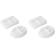 4PCS Silicone Soap Dish Resin Mold Oval/Square Drain Soap Box Epoxy Resin Casting Mould Home Organizer