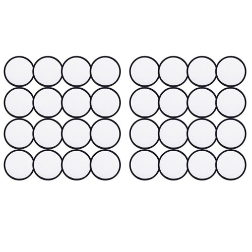 32 Pieces Sublimation Patch Blanks Quality Fabric Iron- Circular Blank Patch for Clothes, Hats, Uniforms, Backpacks