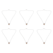 6X Double Heart Rose Gold Cremation Urn Necklace Pendant Funnel Fill Kit Keepsake Memorial Ashes